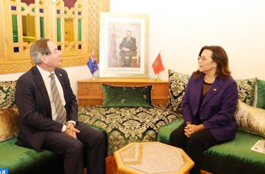 La présidente de la Commission des affaires étrangères à la Chambre des conseillers s’entretient avec l’ambassadeur d’Australie au Maroc