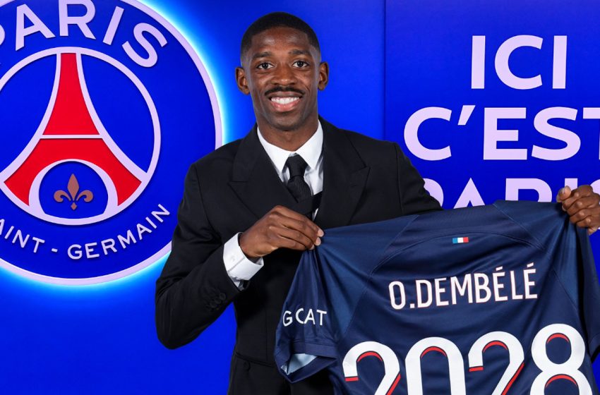  Ousmane Dembélé rejoint le PSG en provenance du FC Barcelone