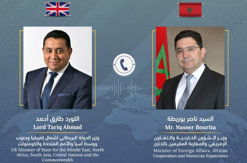  Maroc-Royaume Uni: M.Bourita s’entretient avec le ministre d’État britannique pour le Moyen-Orient