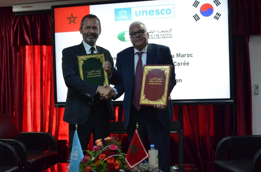  Sauvegarde des archives: signature d’une lettre d’intention entre les Archives du Maroc et l’UNESCO