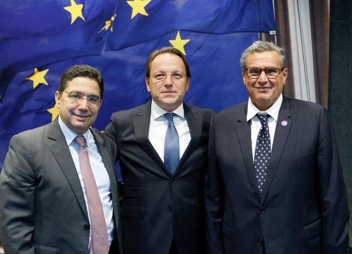 Le partenariat stratégique Maroc-UE au centre d’entretiens entre M. Akhannouch et le Commissaire européen au voisinage