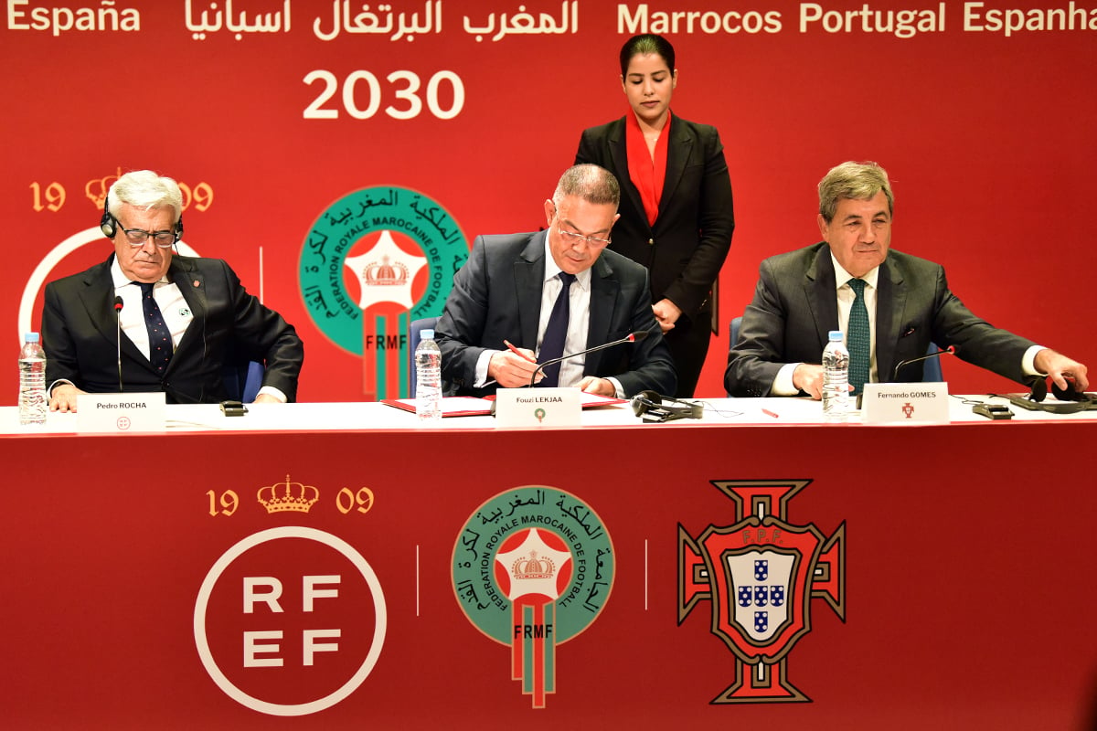 Le Maroc, le Portugal et l’Espagne signent officiellement l’accord de candidature pour l’organisation de la Coupe du monde de la FIFA 2030