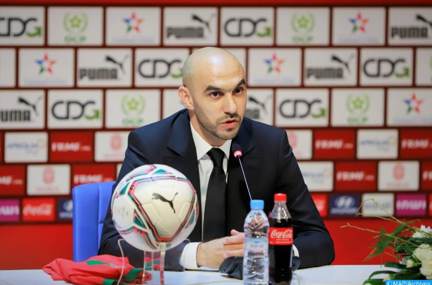 Conférence de presse du coach Walid Regragui  jeudi prochain