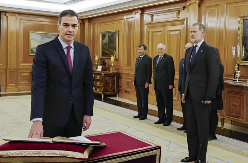 Pedro Sanchez prête serment devant le Roi Felipe VI d’Espagne