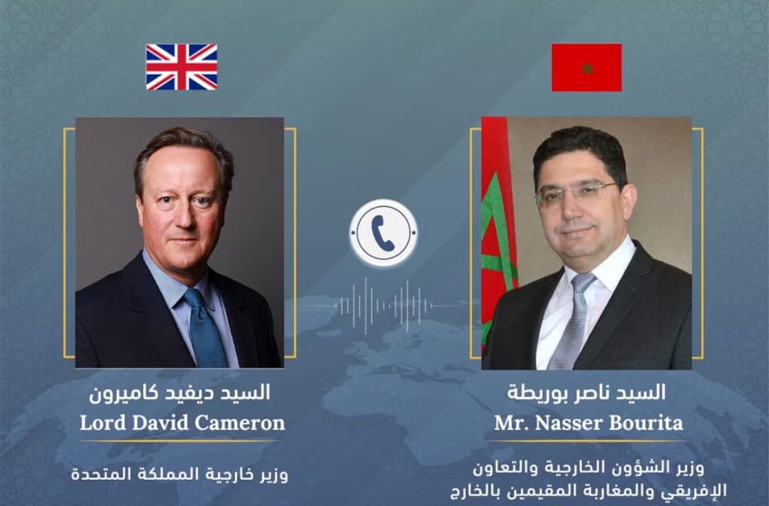  Entretien téléphonique entre M. Bourita et son homologue britannique David Cameron