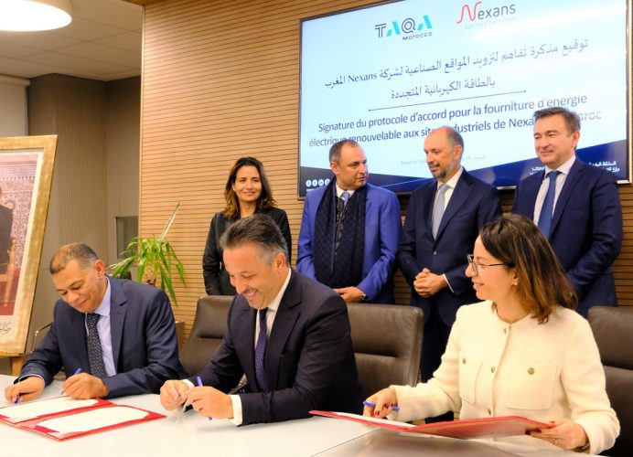 Nexans et TAQA Morocco signent un mémorandum d’entente pour la fourniture d’énergie électrique renouvelable des sites industriels de Nexans au Maroc