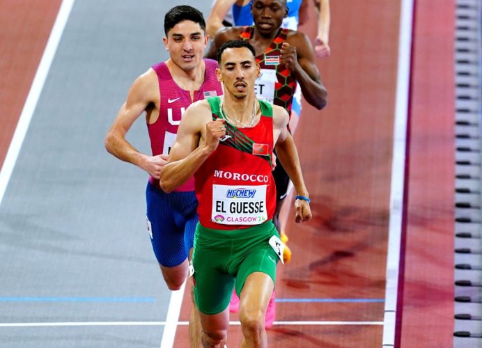 Mondiaux d’athlétisme en salle-2024 (800 m/hommes): le Marocain Abdelati El Guesse qualifié en demi-finales