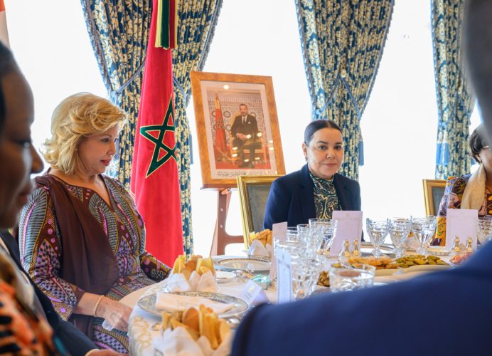 SAR la Princesse Lalla Asmae préside un déjeuner offert par SM le Roi en l’honneur de la Première Dame de Côte d’Ivoire Mme Dominique Ouattara