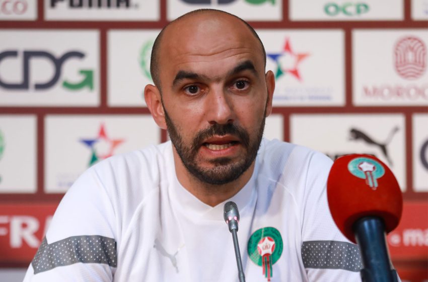  Match Maroc-Mauritanie: conférence de presse de Walid Regragui, lundi à Agadir