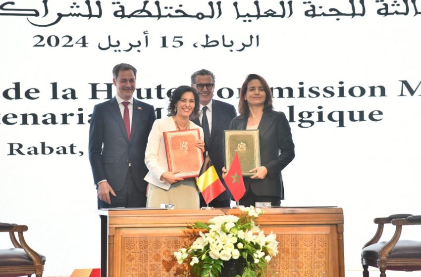  Réunion de la Haute Commission mixte de partenariat Maroc-Belgique : Signature de deux mémorandums d’entente et d’une feuille de route de coopération