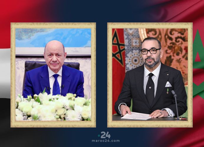SM le Roi félicite le président du Conseil présidentiel yéménite à l’occasion de la fête nationale de son pays