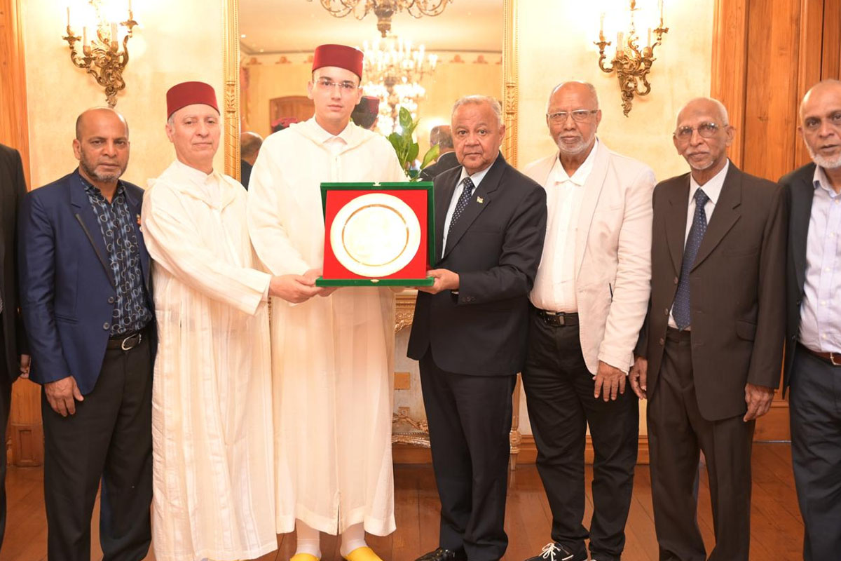 Une délégation de la Fondation Mohammed VI des Ouléma africains reçue au Palais présidentiel à Port-Louis