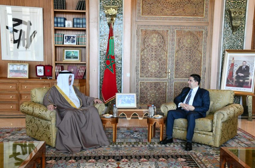  M. Bourita s’entretient à Rabat avec le Président du Conseil des représentants bahreïni