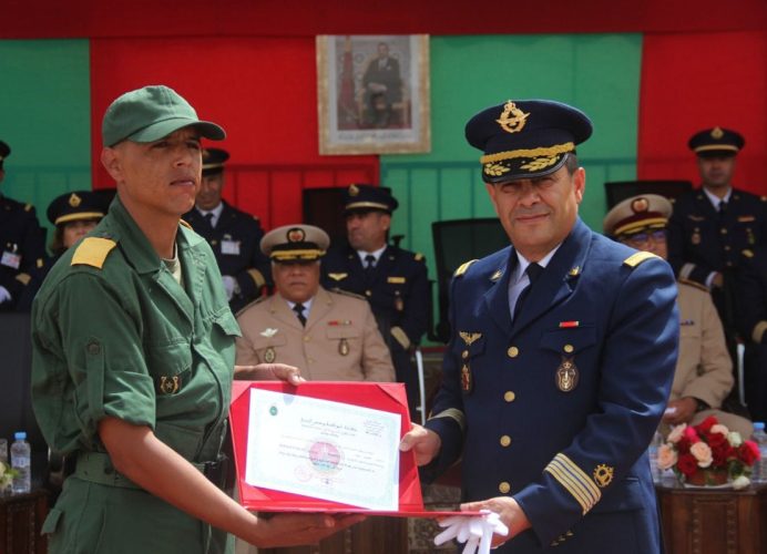 Cérémonie de clôture du service militaire du 38ème contingent des appelés à la BEFRA de Marrakech