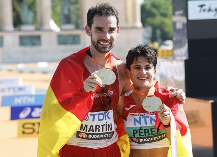 Athlétisme: l’Espagne remporte le relais mixte de marche