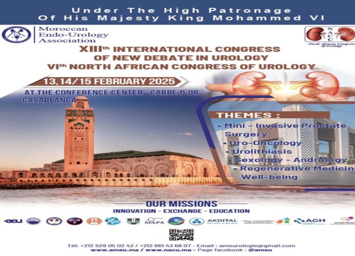 Le congrès annuel de l’Association Marocaine d’Endo-Urologie, les 14 et 15 février à Casablanca