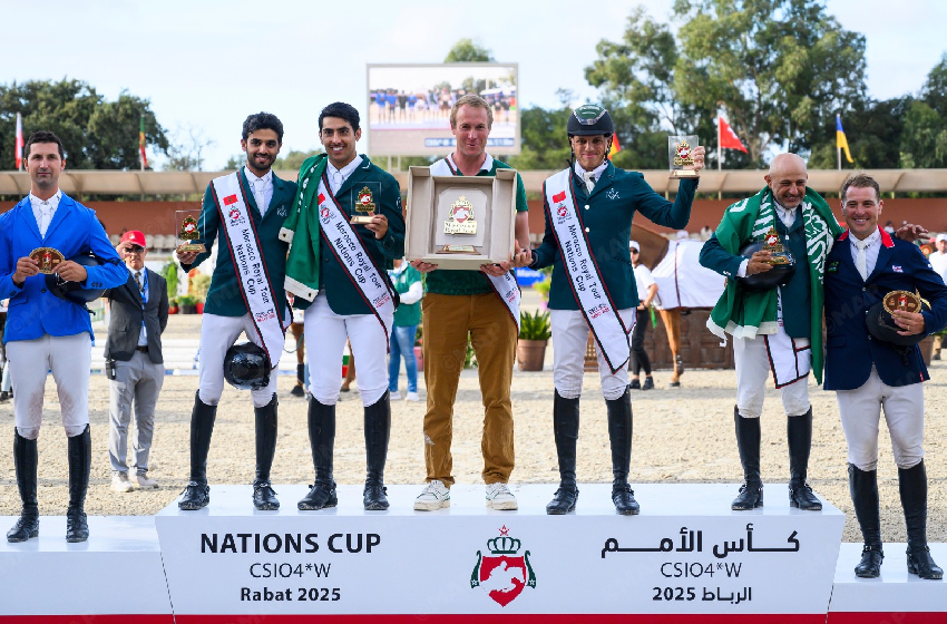 Morocco Royal Tour de saut d’obstacles (étape de Rabat): La sélection saoudienne remporte la Coupe des Nations 2025