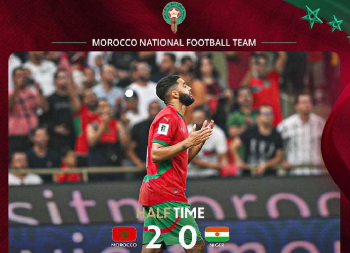 Qualifications Mondial 2026 – Le Maroc domine le Niger 2-0 à la mi-temps