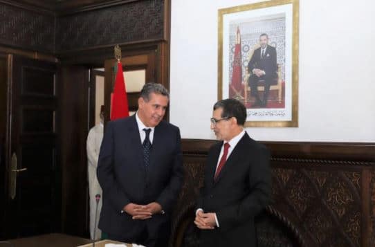  تسليم السلط بين السيد سعد الدين العثماني ورئيس الحكومة الجديد السيد عزيز أخنوش
