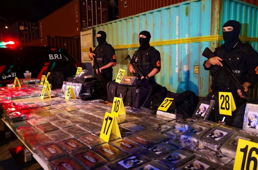  خاص : صور توثق لشحنات مخدر الكوكايين المحجوزة من طرف مصالح الأمن الوطني