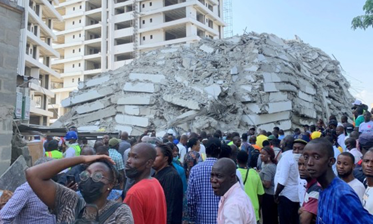  نيجيريا: انهيار ناطحة سحاب قيد الإنشاء في لاغوس