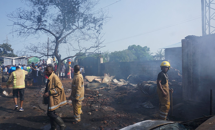  ارتفاع ضحايا انفجار شاحنة وقود في عاصمة سيراليون