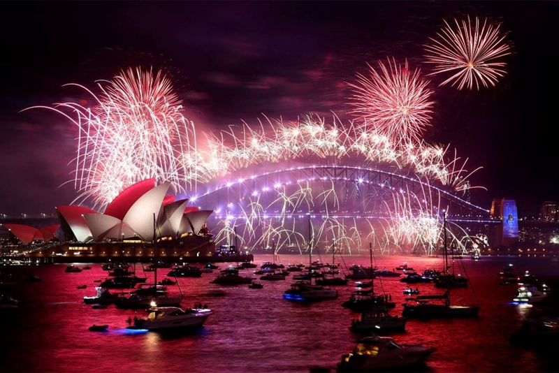 بالفيديو: أستراليا تستقبل العام الجديد 2022 بالاحتفالات