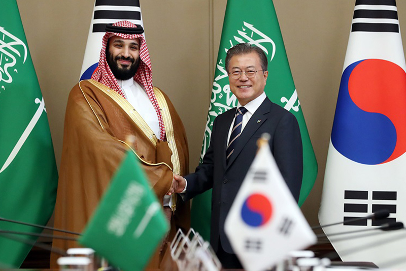 رئيس كوريا الجنوبية يبدأ زيارته الرسمية للسعودية