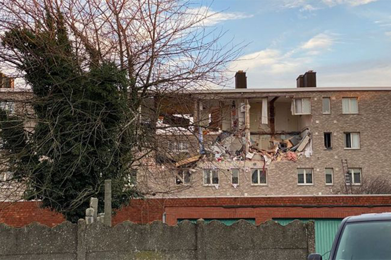  تسرب غاز يسبب في انفجار مبنى سكني شمال بلجيكا