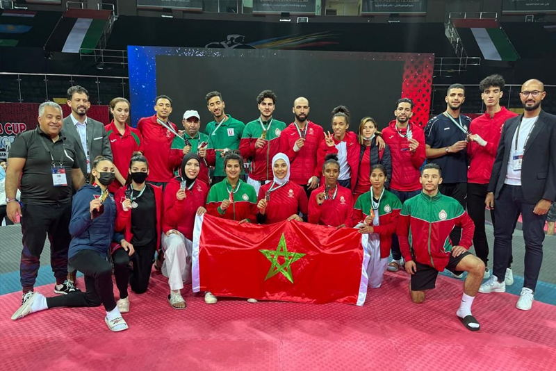 المنتخب الوطني المغربي للتايكوندو يحقق نتيجة مشرفة ضمن فعاليات كأس العرب بالإمارات