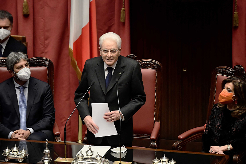  انتخاب سيرجيو ماتاريلا رئيسا لإيطاليا لولاية ثانية