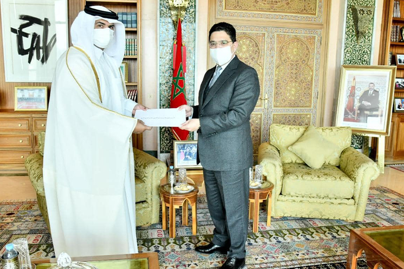  استقبال السفير المفوض فوق العادة لدولة قطر لدى صاحب الجلالة الملك محمد لسادس