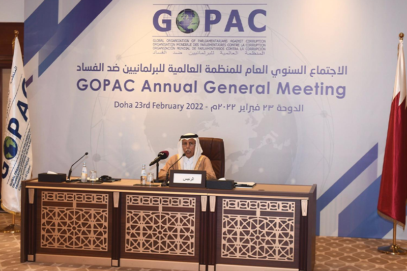  انتخاب قطر لرئاسة المنظمة العالمية للبرلمانيين ضد الفساد