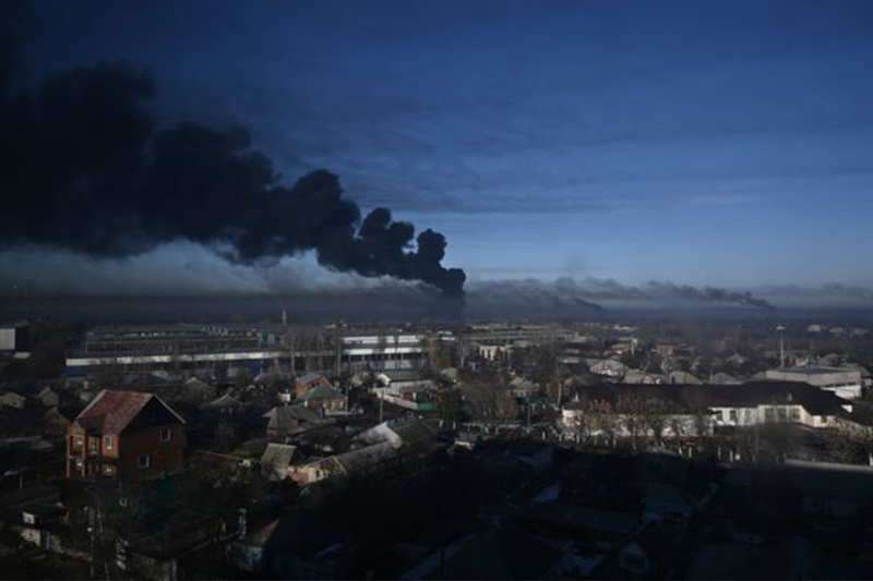  أوكرانيا : استمرار القصف الروسي على العاصمة كييف