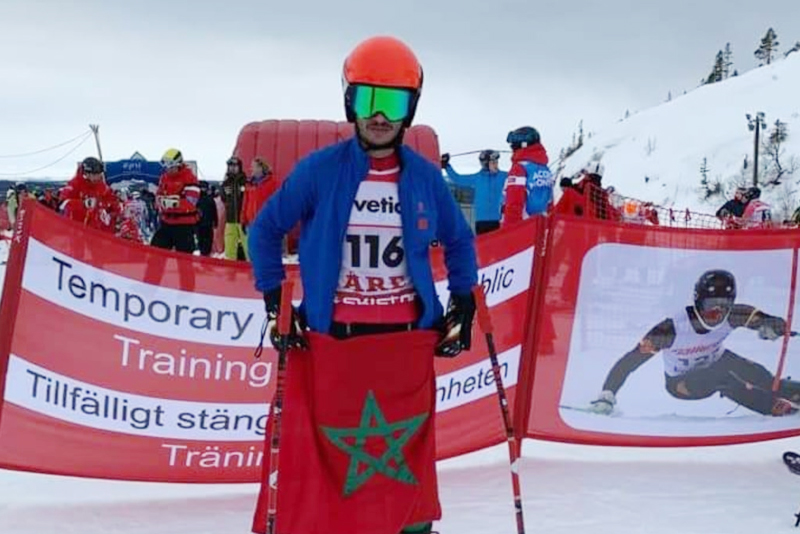  المغرب يشارك في سباق التزلج الألبي بأولمبياد بكين الشتوي