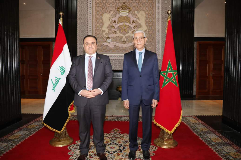  مباحثات ثنائية بين رئيس مجلس النواب المغربي ووزير العدل العراقي