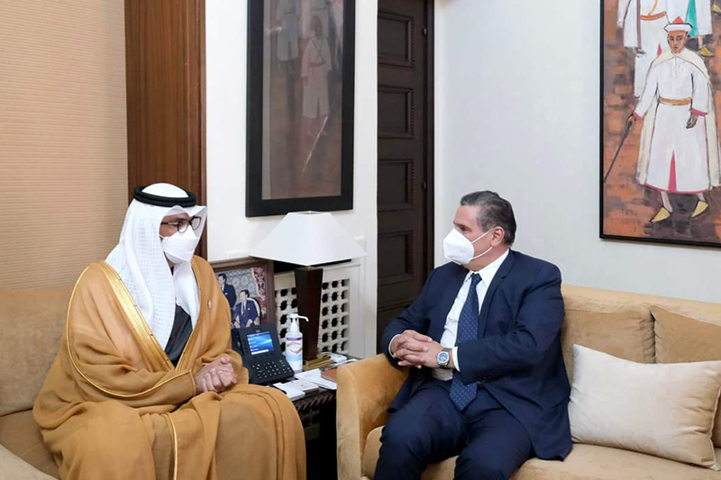  عزيز أخنوش يستقبل وزير الصناعة الإماراتي سلطان بن أحمد الجابر