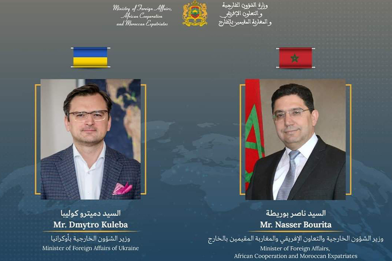  ناصر بوريطة يجري اتصالا هاتفيا مع وزير الشؤون الخارجية الأوكراني