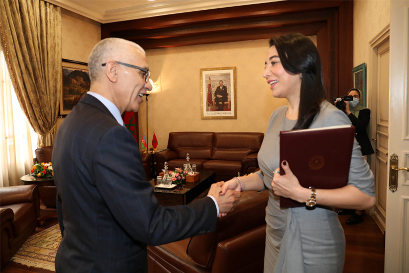  رئيس مجلس النواب راشيد الطالبي العلمي يتباحث مع أمينة المظالم بجمهورية أذربيجان