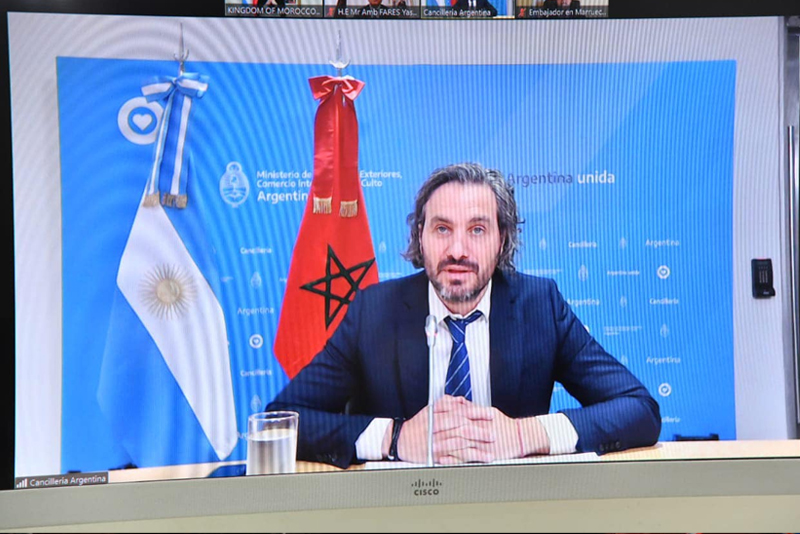  ناصر بوريطة : مباحثات عن طريق التناظر المرئي مع نظيره الأرجنتيني