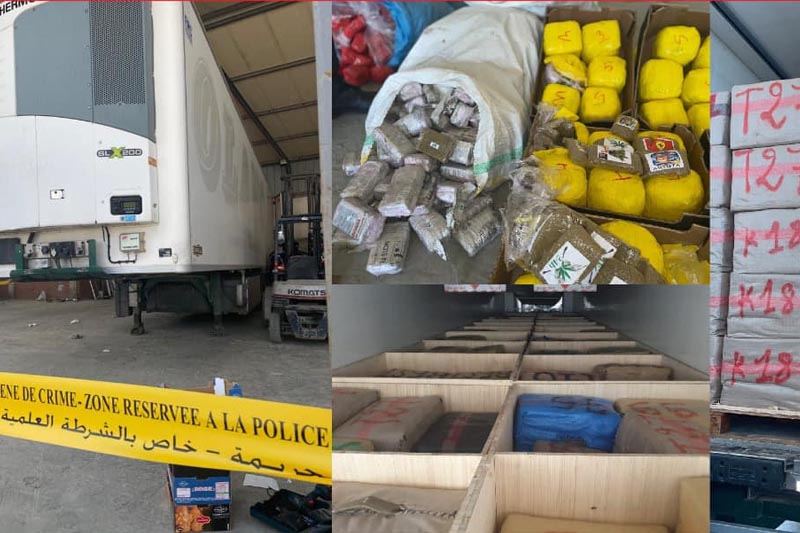  تفاصيل إجهاض العملية الكبرى للتهريب الدولي للمخدرات بمدينة طنجة (بلاغ)