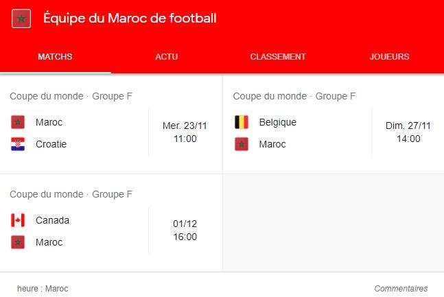match maroc