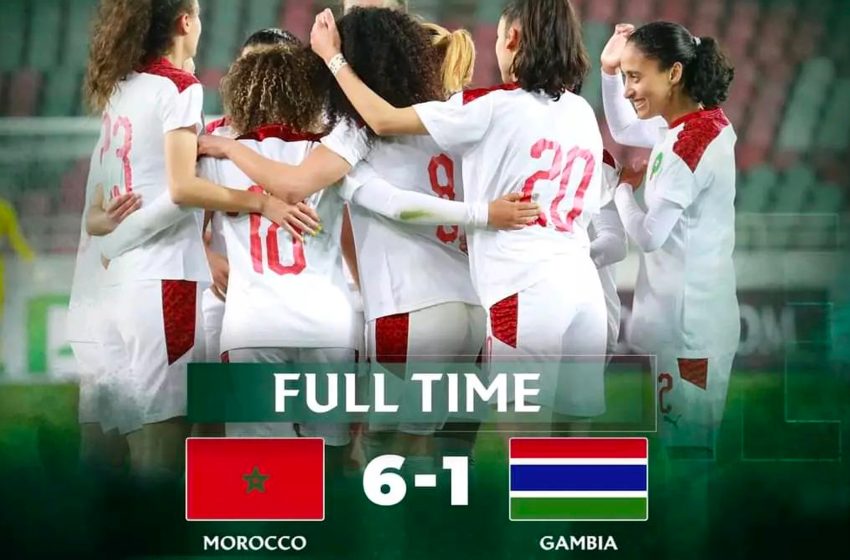 فوز المنتخب الوطني المغربي النسوي بسداسية على غامبيا