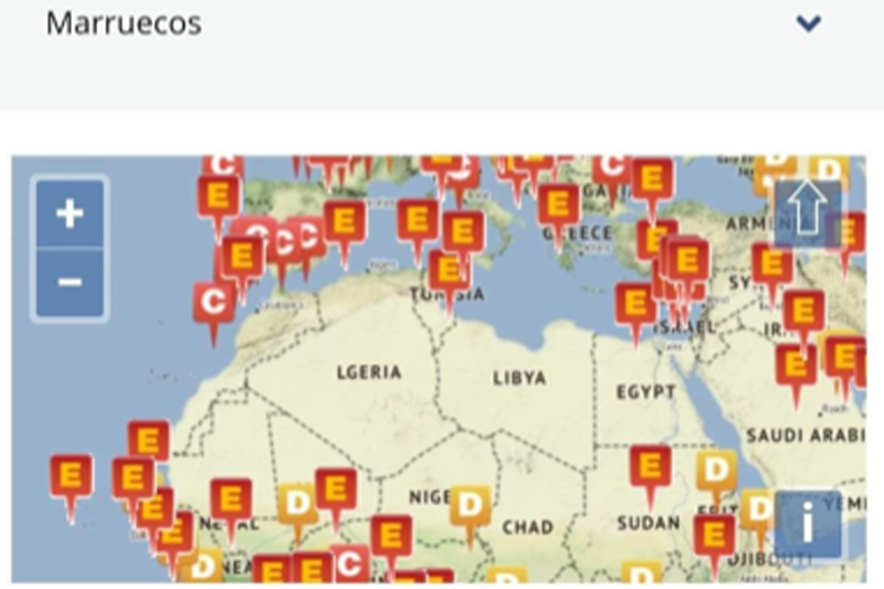  وزارة الخارجية الإسبانية تنشر خريطة المملكة المغربية كاملة