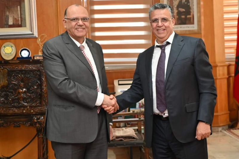  عبد اللطيف وهبي يستقبل سفير جمهورية مصر بالمغرب