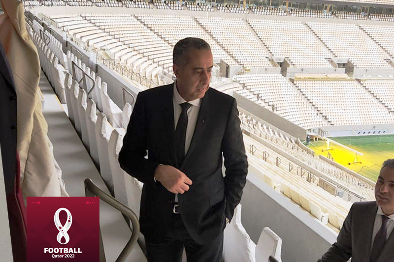  السيد عبد اللطيف الحموشي يتفقد ملعب نهائي مونديال قطر 2022 (صور)