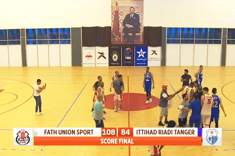 القسم الممتاز لكرة السلة البلاي أوف (ذهاب نصف النهاية) : الفتح الرياضي يفوز على اتحاد طنجة 108-84
