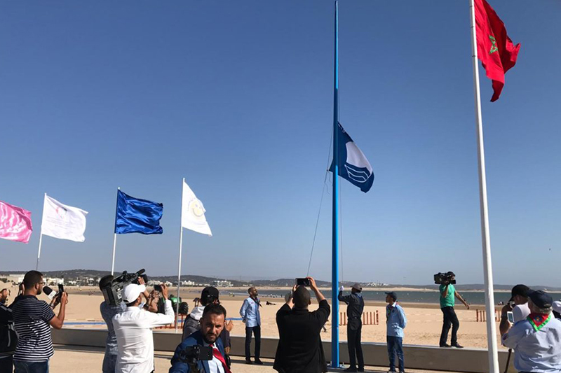  رفع علامة اللواء الأزرق بشاطئ مدينة الصويرة