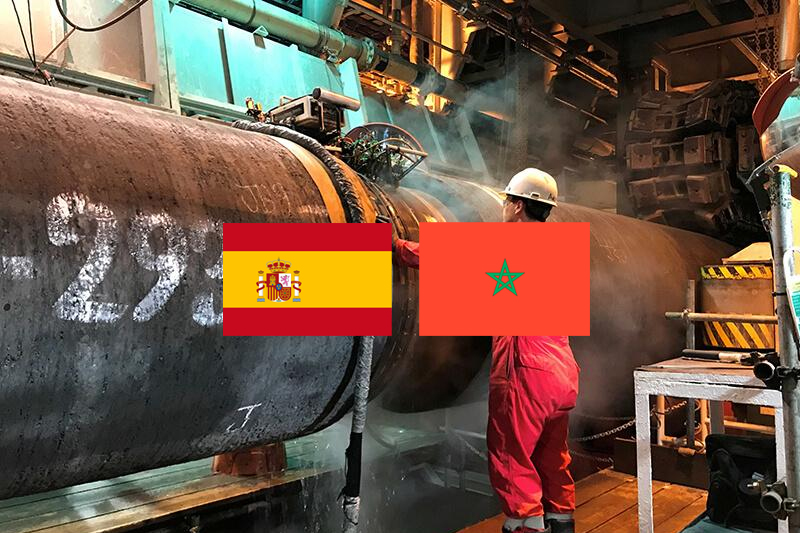 إسبانيا تبدأ تصدير الغاز الطبيعي إلى المغرب عبر خط أنابيب الغاز المغاربي الأوروبي