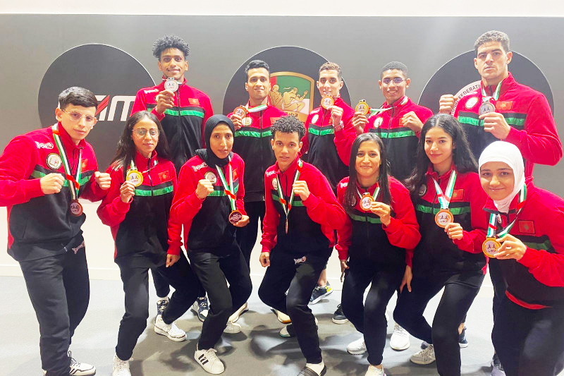  13 ميدالية للمملكة المغربية في بطولة العالم للمواي طاي بالامارات